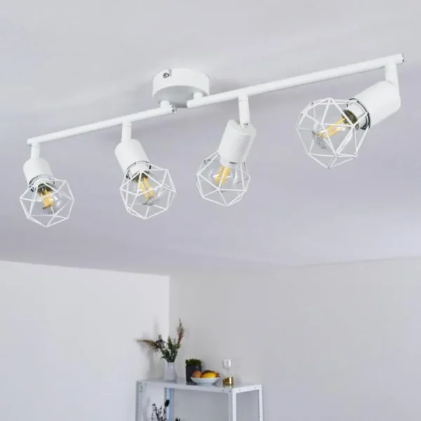 hofstein Plafonnier Baripada Blanc, 4 lumières* Lampes Modernes
