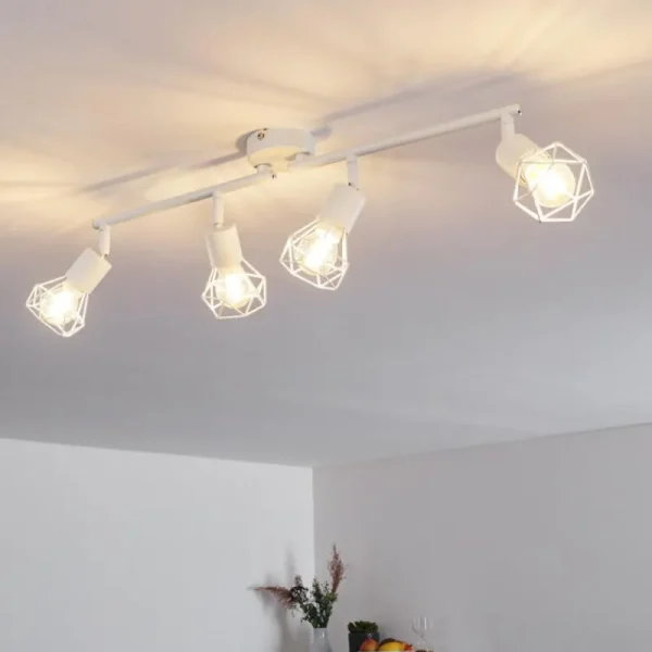 hofstein Plafonnier Baripada Blanc, 4 lumières* Lampes Modernes