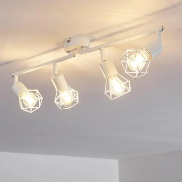 hofstein Plafonnier Baripada Blanc, 4 lumières* Lampes Modernes