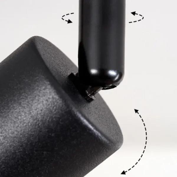 hofstein Plafonnier Baripada Bois foncé, Noir, 6 lumières* Lampes Modernes