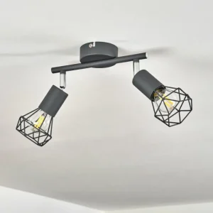 hofstein Plafonnier Baripada Chrome, Gris, 2 lumières* Lampes Modernes