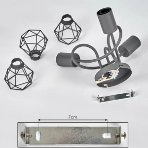 hofstein Plafonnier Baripada Gris, 3 lumières* Lampes Modernes