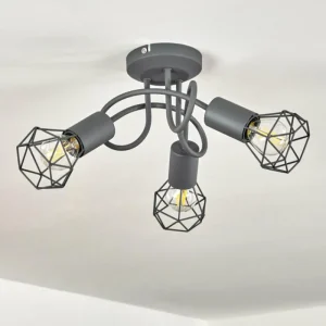 hofstein Plafonnier Baripada Gris, 3 lumières* Lampes Modernes