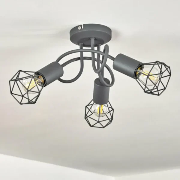 hofstein Plafonnier Baripada Gris, 3 lumières* Lampes Modernes