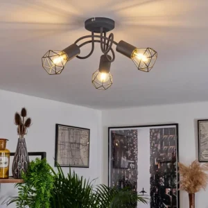 hofstein Plafonnier Baripada Gris, 3 lumières* Lampes Modernes