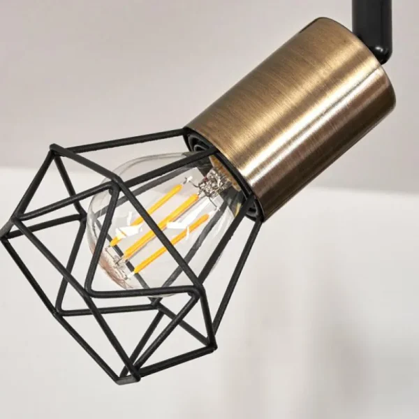 hofstein Plafonnier Baripada Laiton, Noir, 1 lumière* Lampes Modernes
