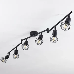 hofstein Plafonnier Baripada Noir, 6 lumières* Lampes Modernes