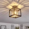 hofstein Plafonnier Barracon Noir, 1 lumière* Lampes En Verre