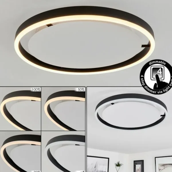 hofstein Plafonnier Barril LED Blanc, 1 lumière* Lampes Modernes