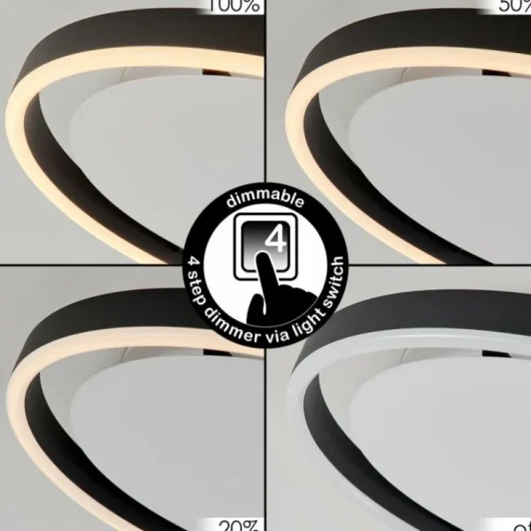 hofstein Plafonnier Barril LED Blanc, 1 lumière* Lampes Modernes