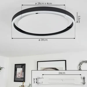 hofstein Plafonnier Barril LED Blanc, 1 lumière* Lampes Modernes