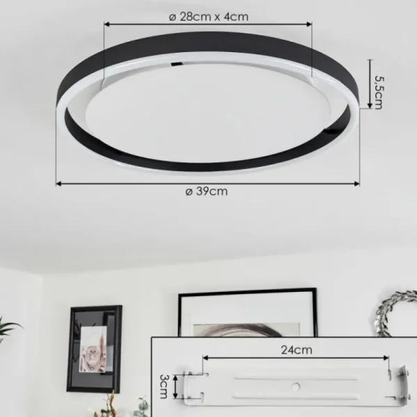 hofstein Plafonnier Barril LED Blanc, 1 lumière* Lampes Modernes