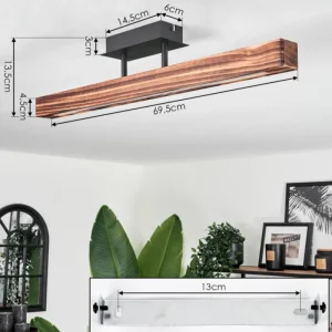 hofstein Plafonnier Barron LED Noir, 1 lumière* Lampes Modernes