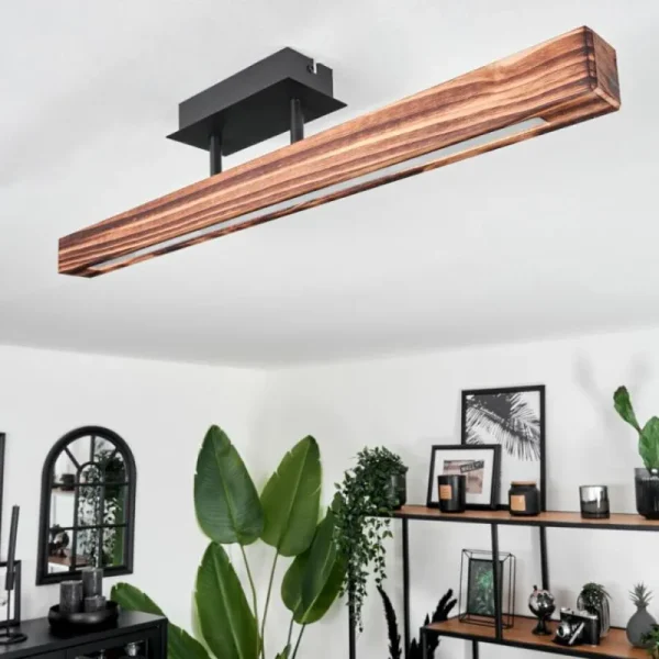 hofstein Plafonnier Barron LED Noir, 1 lumière* Lampes Modernes