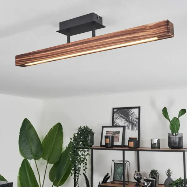 hofstein Plafonnier Barron LED Noir, 1 lumière* Lampes Modernes