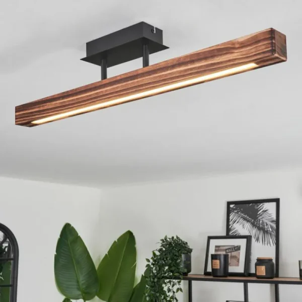 hofstein Plafonnier Barron LED Noir, 1 lumière* Lampes Modernes