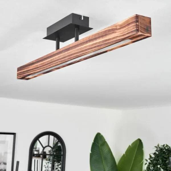 hofstein Plafonnier Barron LED Noir, 1 lumière* Lampes Modernes