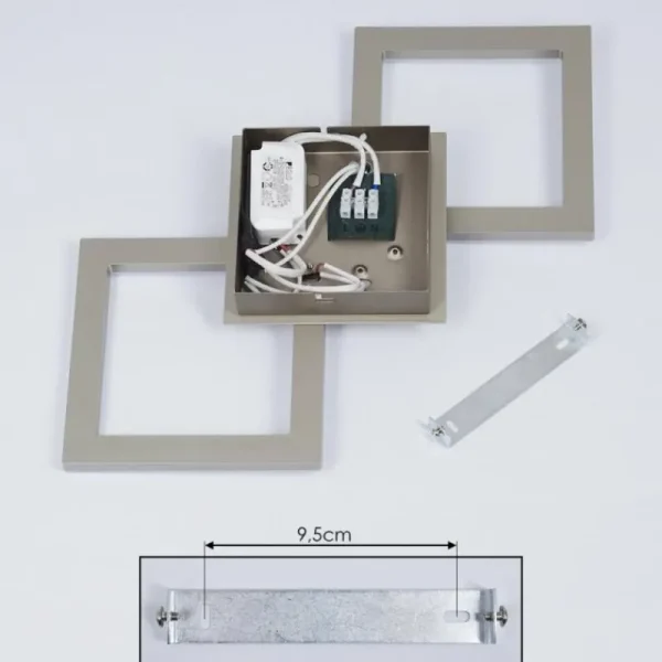 hofstein Plafonnier Batuna LED Nickel mat, 1 lumière* Lampes Modernes