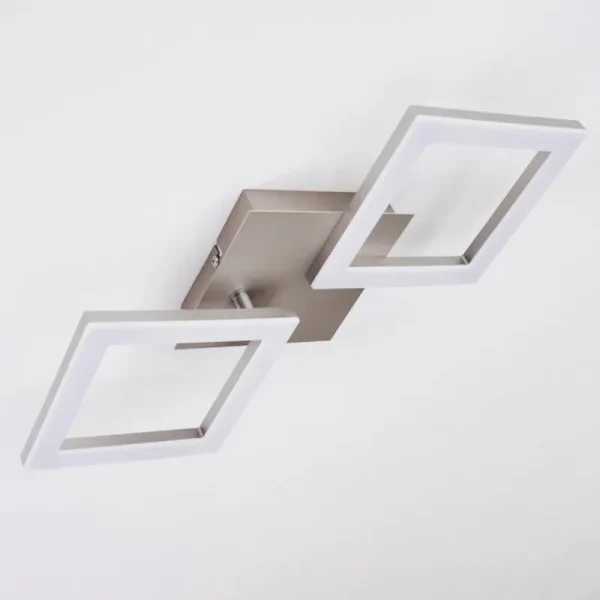 hofstein Plafonnier Batuna LED Nickel mat, 1 lumière* Lampes Modernes