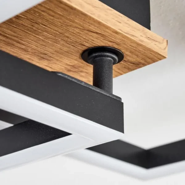hofstein Plafonnier Bealo LED Brun, Couleur bois, 1 lumière* Lampes Modernes