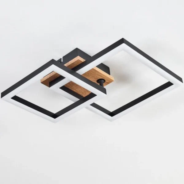 hofstein Plafonnier Bealo LED Brun, Couleur bois, 1 lumière* Lampes Modernes