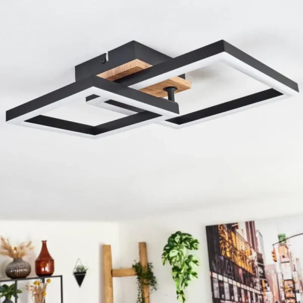 hofstein Plafonnier Bealo LED Brun, Couleur bois, 1 lumière* Lampes Modernes