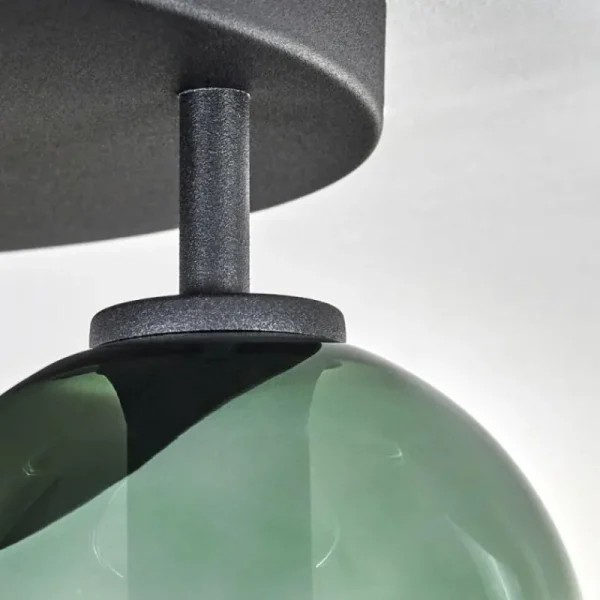hofstein Plafonnier Belp Noir, 3 lumières* Lampes En Verre