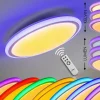 hofstein Plafonnier BERMEO LED Blanc, 2 lumières, Télécommandes, Changeur de couleurs* Lampes Modernes