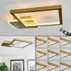 hofstein Plafonnier Bina LED Laiton, 1 lumière, Télécommandes* Lampes Modernes