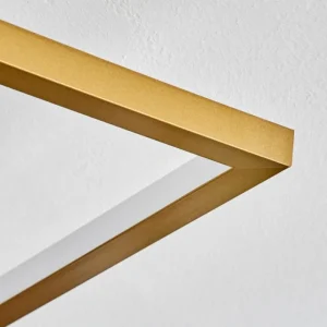 hofstein Plafonnier Bina LED Laiton, 1 lumière, Télécommandes* Lampes Modernes