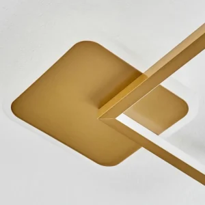 hofstein Plafonnier Bina LED Laiton, 1 lumière, Télécommandes* Lampes Modernes