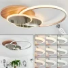 hofstein Plafonnier Blandford LED Écru, Nickel mat, Argenté, 1 lumière, Télécommandes* Lampes Modernes