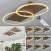 hofstein Plafonnier Blandford LED Écru, Nickel mat, Argenté, 2 lumières, Télécommandes* Lampes Modernes