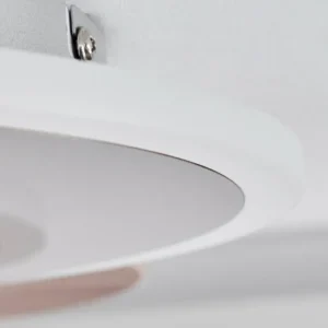 hofstein Plafonnier Blandford LED Écru, Nickel mat, Argenté, 1 lumière, Télécommandes* Lampes Modernes