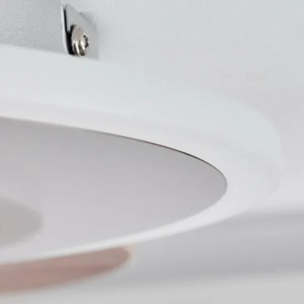 hofstein Plafonnier Blandford LED Écru, Nickel mat, Argenté, 1 lumière, Télécommandes* Lampes Modernes