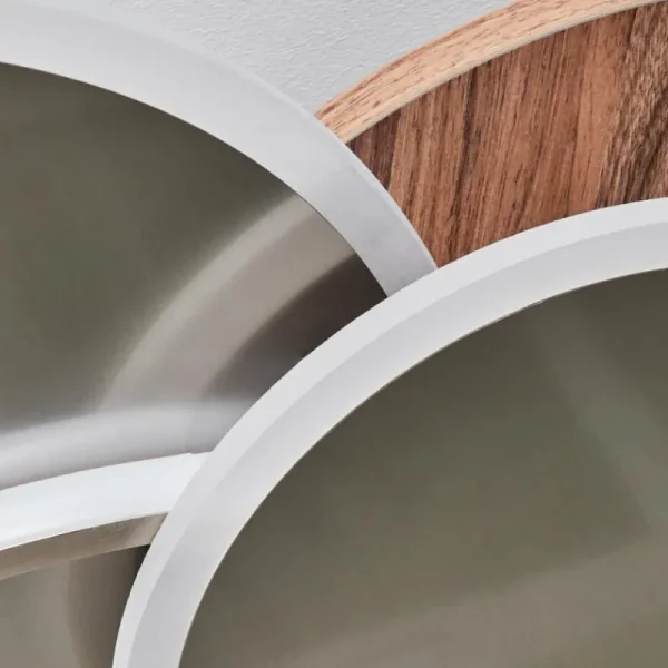 hofstein Plafonnier Blandford LED Écru, Nickel mat, Argenté, 1 lumière, Télécommandes* Lampes Modernes