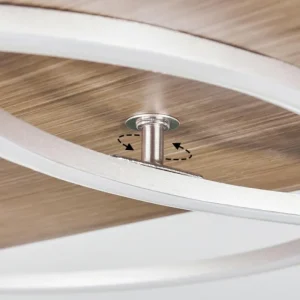 hofstein Plafonnier Blandford LED Écru, Nickel mat, Argenté, 2 lumières, Télécommandes* Lampes Modernes
