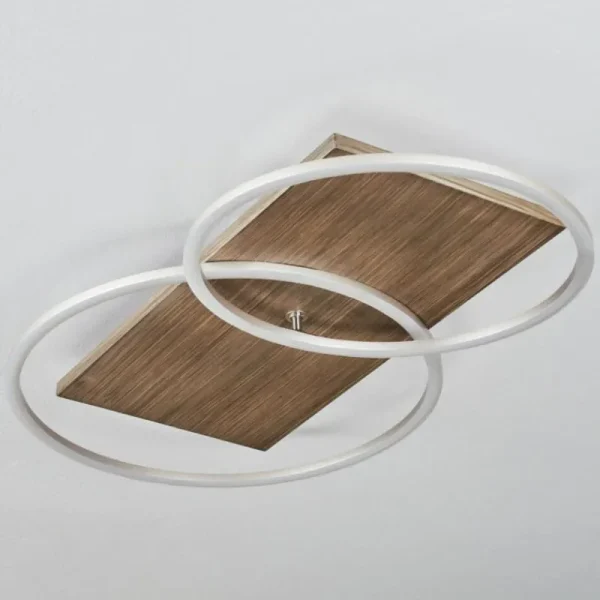hofstein Plafonnier Blandford LED Écru, Nickel mat, Argenté, 2 lumières, Télécommandes* Lampes Modernes