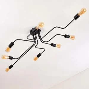 hofstein Plafonnier Bogno Noir, 8 lumières* Lampes Modernes