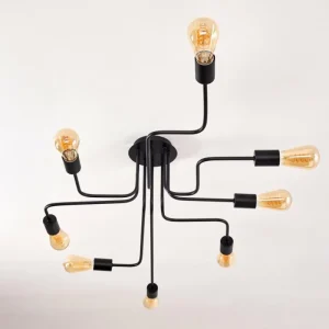 hofstein Plafonnier Bogno Noir, 8 lumières* Lampes Modernes