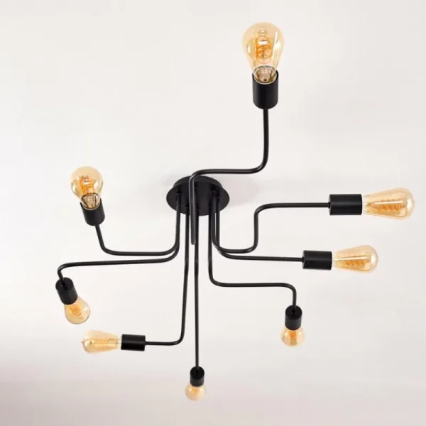 hofstein Plafonnier Bogno Noir, 8 lumières* Lampes Modernes