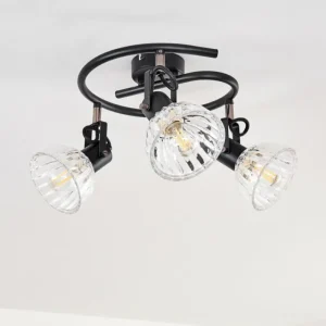 hofstein Plafonnier Bohemia Noir, 3 lumières* Lampes En Verre