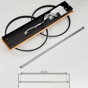 hofstein Plafonnier Boim LED Couleur bois, Noir, 3 lumières* Lampes Modernes
