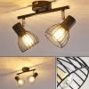 hofstein Plafonnier Bolderslev Chrome, Noir, 2 lumières* Lampes Modernes