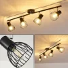hofstein Plafonnier Bolderslev Chrome, Noir, 4 lumières* Lampes Modernes