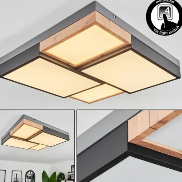 hofstein Plafonnier Bornos LED Anthracite, 1 lumière* Lampes Modernes