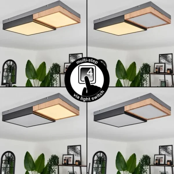 hofstein Plafonnier Bornos LED Anthracite, 1 lumière* Lampes Modernes