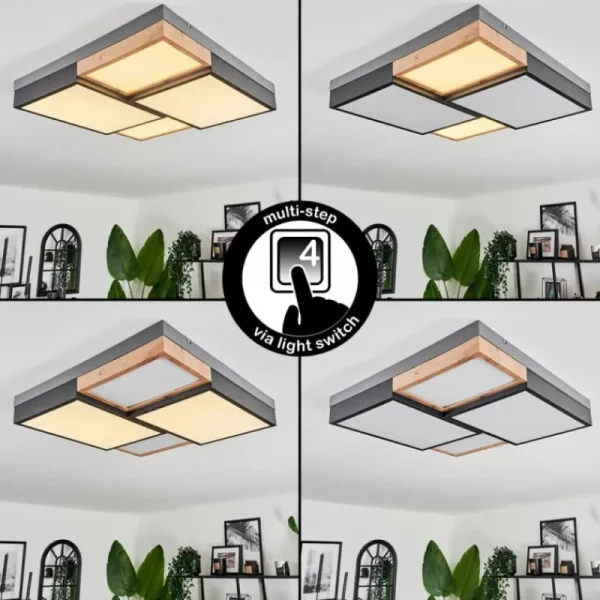 hofstein Plafonnier Bornos LED Anthracite, 1 lumière* Lampes Modernes