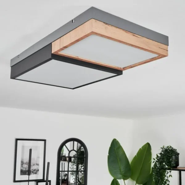 hofstein Plafonnier Bornos LED Anthracite, 1 lumière* Lampes Modernes