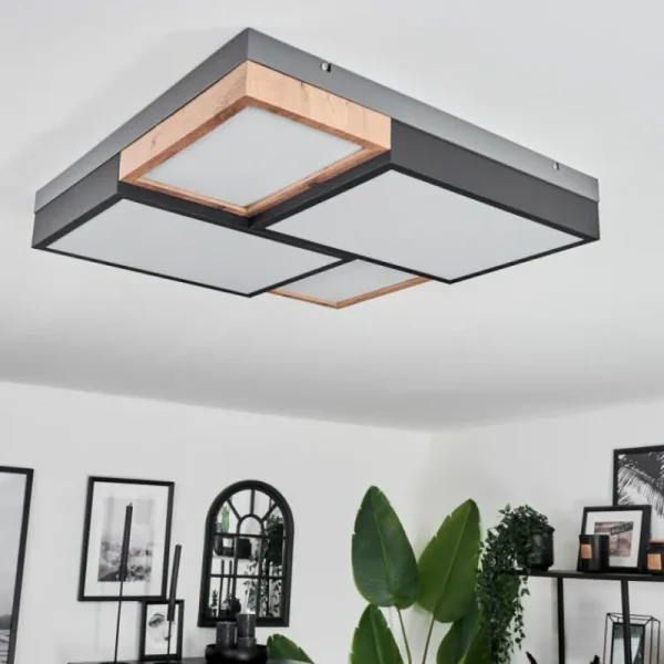 hofstein Plafonnier Bornos LED Anthracite, 1 lumière* Lampes Modernes